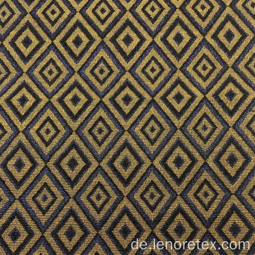 Metallic Lurex Gold Acryl Polyester Woven Jacquard-Gewebe